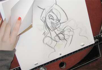 Traditional Animation Disc with Peg Holes and Peg Bar