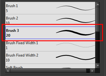 Brush Preset in Tool Properties View