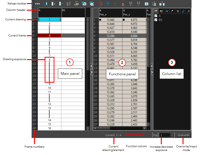 Xsheet View