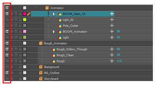 Showing and hiding layers