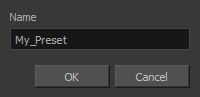 Name New Preset