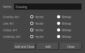 Add Drawing Layer Dialog box